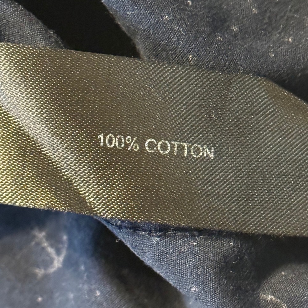 Denim & Flower Ricky Singh Mens Navy Blue Anchor Polka Dot Button Down Shirt Med - Picture 4 of 5